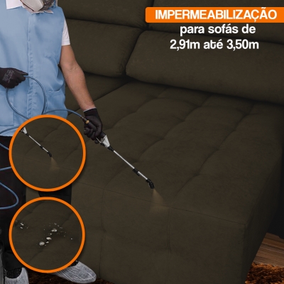 Impermeabilização Direto de Fábrica Para Sofás 2,91m Até 3,50m